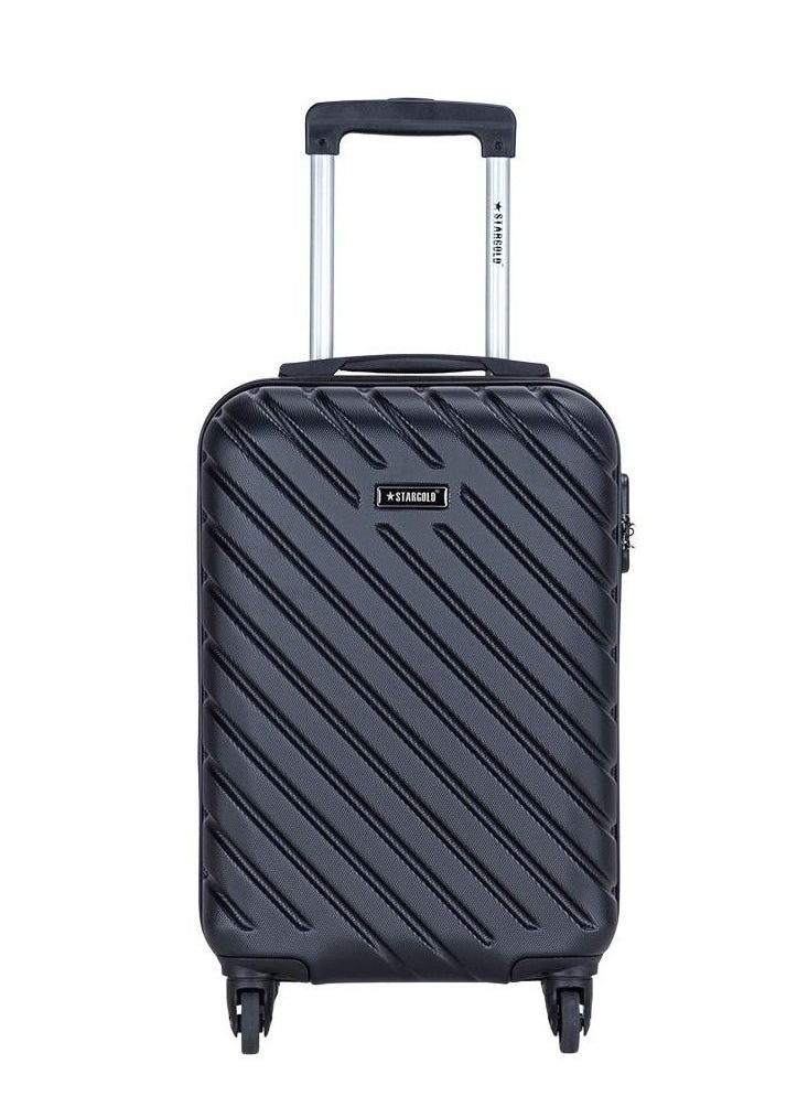 Stargold Hardside Spinner 4 Wheels Luggage Trolley With Number Lock Black  - Image 1