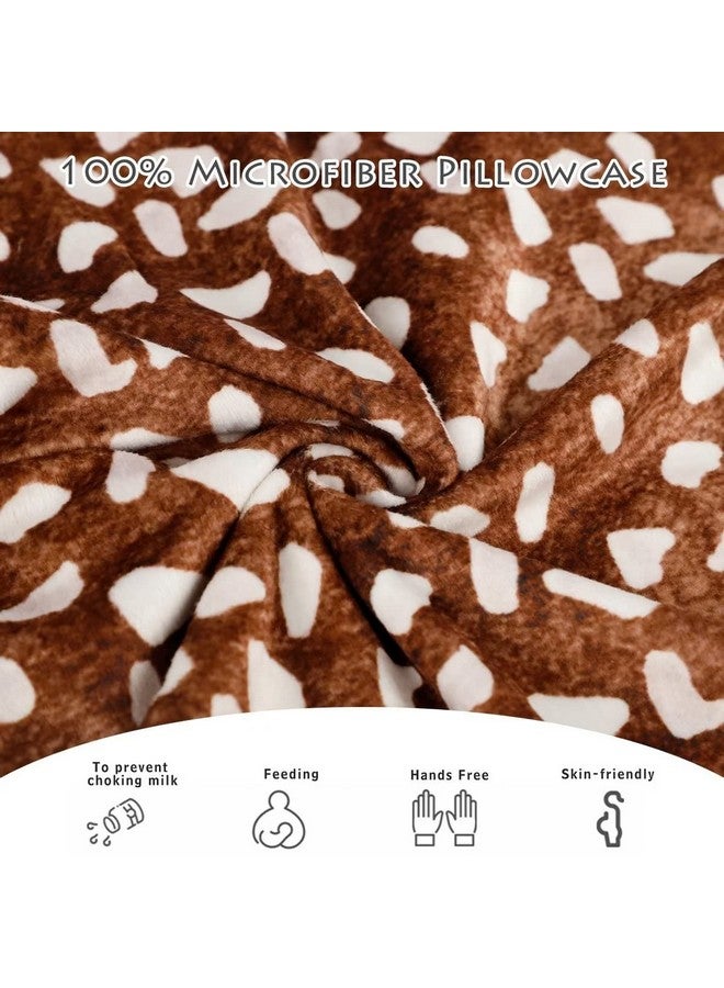 GFU Nursing Pillow Cover For Baby Boys And Girls Minky Breastfeeding Pillow Case For Newborn Soft Deer Skin Print Breastfeeding Pillow Slipcover Stretchy Feeding Cover - Image 3