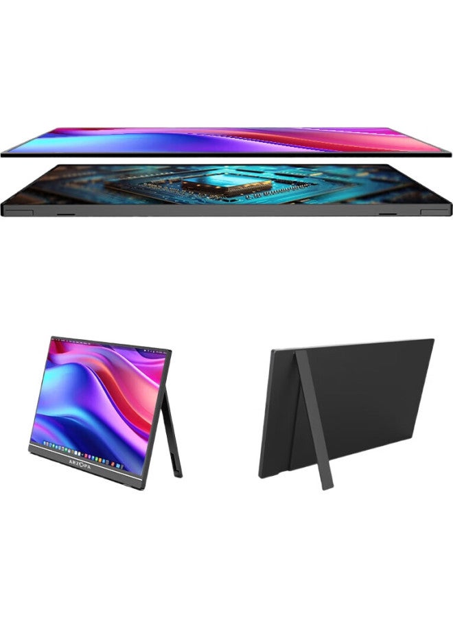Arzopa 15.6-Inch Portable Monitor, Phone Laptop Gaming Console Extension Screen, Computer Secondary Display, Obsidian Black - Image 2