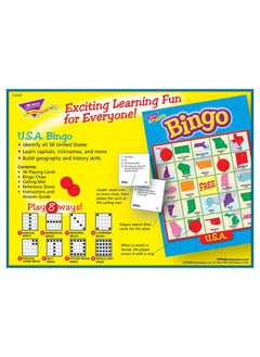 Trend Enterprises U.S.A. Bingo Game Exciting Way For Everyone To Learn Play 8 Different Ways Learn State Capitals Nicknames & More Great For Classrooms And At Home 2 To 36 Players For Ages 8+  - Image 5