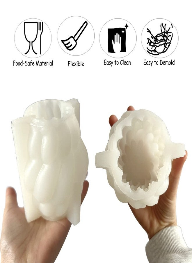 metulip 3D Silicone Candle Molds Abstract Art Geometric Candle Mold for Candle Making Soaps Making, Wax, Resin Casting DIY Mould - Image 2