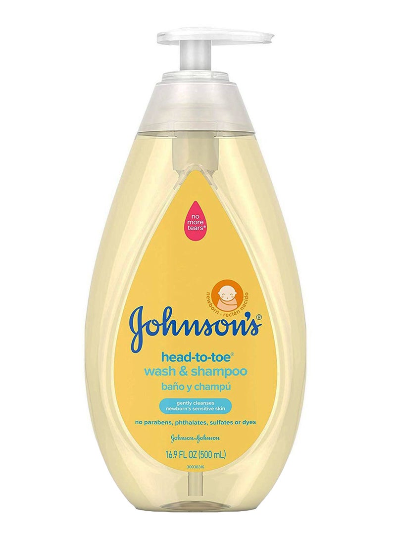 Johnson's Head To Toe Tearless Gentle Baby Wash and Shampoo - Image 1