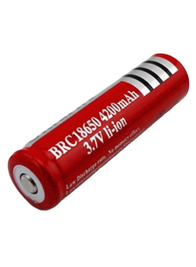 18650 Rechargeable Lithium Battery Strong Light Flashlight With Small Fan Radio Razor Laser Pointer Universal Battery-Color:2 4800 Batteries (flat Head) +1 With The Same Price (flat Head)  - Image 5