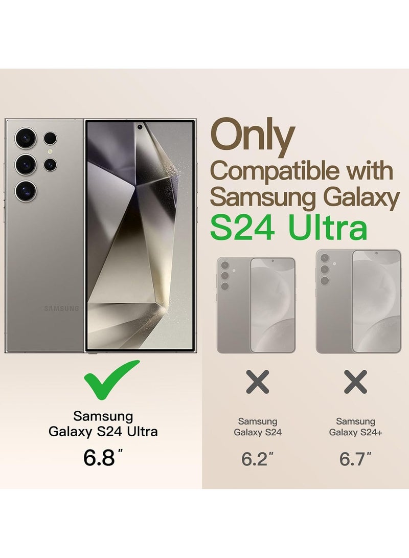 Denx Magnetic Clear Case for Samsung Galaxy S24 Ultra, Camera Lens Full Protection, Soft TPU Phone Cover, Compatible with MagSafe Wireless Charging, Shockproof TPU Phone Cover (Titanium Grey) - Image 2