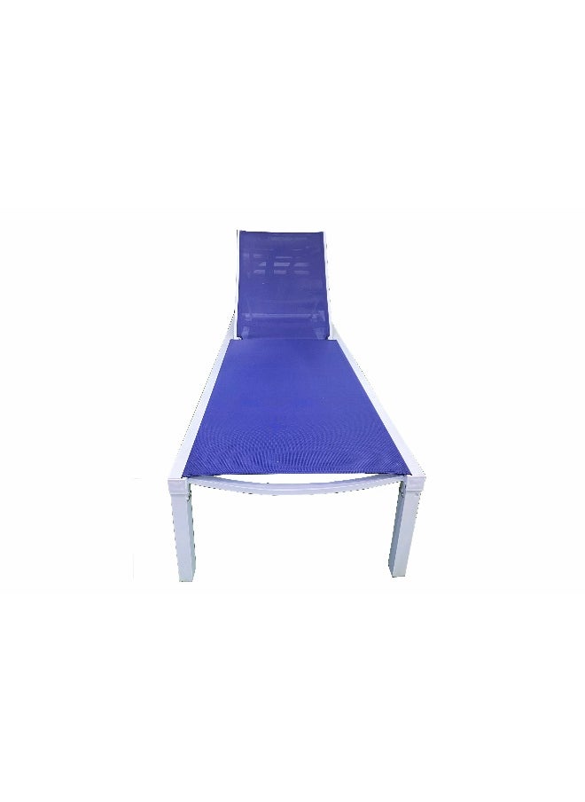 Oasis Casual Blue & White Color Aluminium Sun Lounger  - Image 1