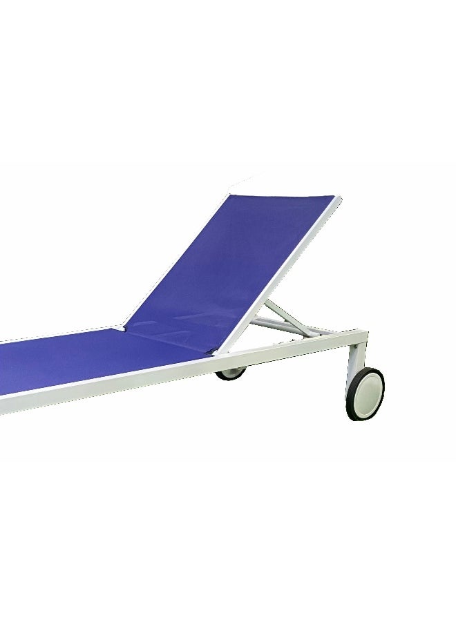 Oasis Casual Blue & White Color Aluminium Sun Lounger  - Image 3