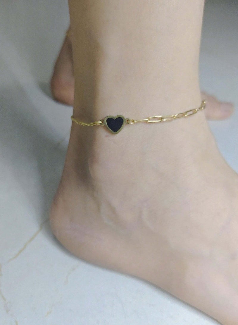 إيكوال خلخال انيق مصنوع من الاستانلس ستيل مطلي باللون الذهبي - Image 1