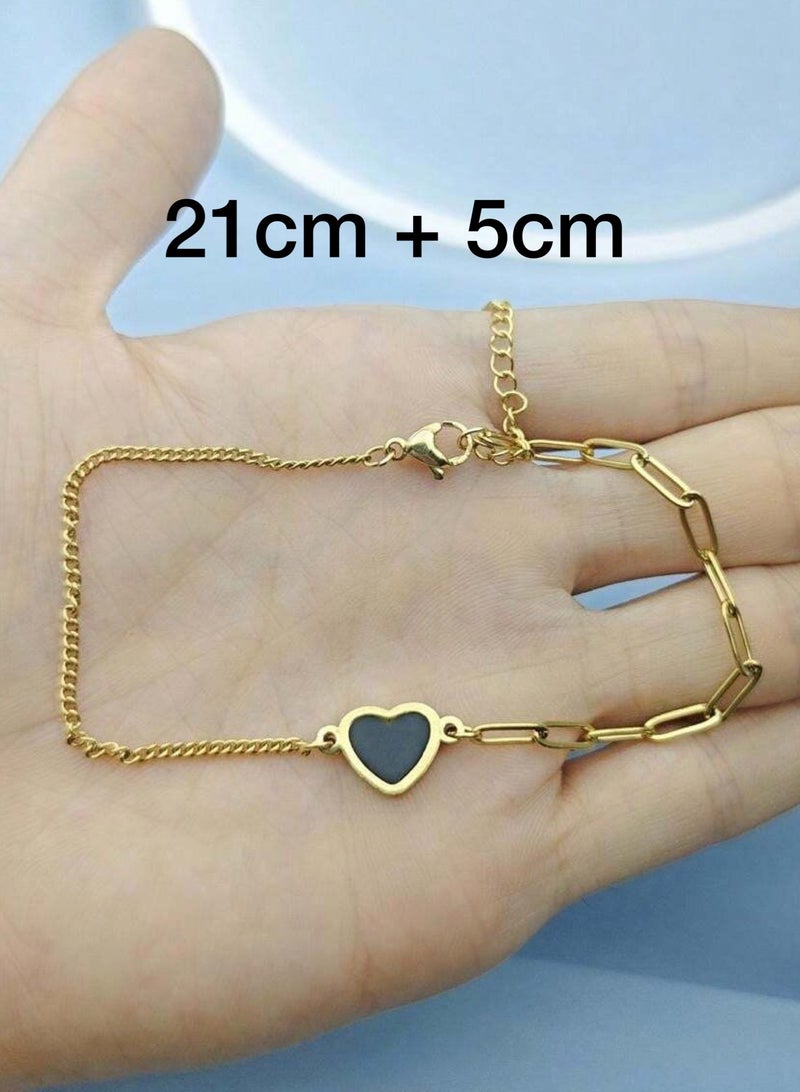 إيكوال خلخال انيق مصنوع من الاستانلس ستيل مطلي باللون الذهبي - Image 3