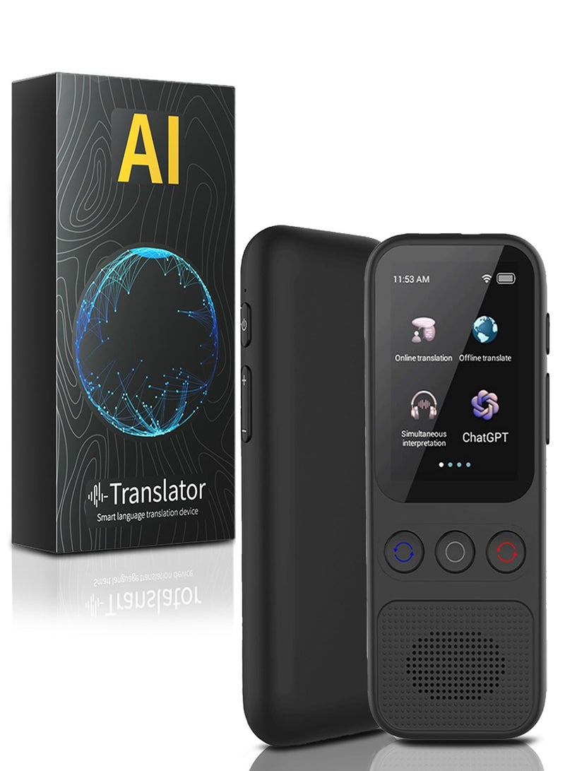NajmStyle Language Translator Device, Real Time Two Way Language Translator with 138 Languages, Accurate Word/Online/Offline/AI/Voice Translation, Instant Translator for Business, Learning, Travel - Image 1