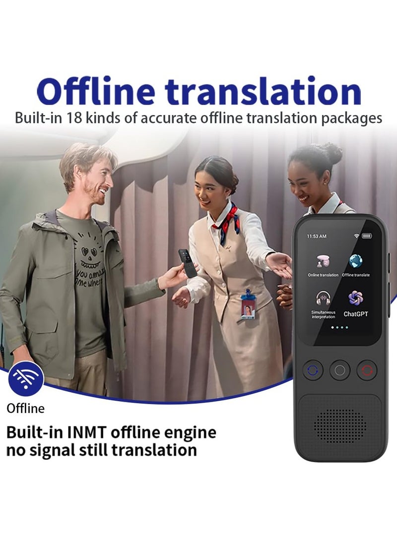 NajmStyle Language Translator Device, Real Time Two Way Language Translator with 138 Languages, Accurate Word/Online/Offline/AI/Voice Translation, Instant Translator for Business, Learning, Travel - Image 2