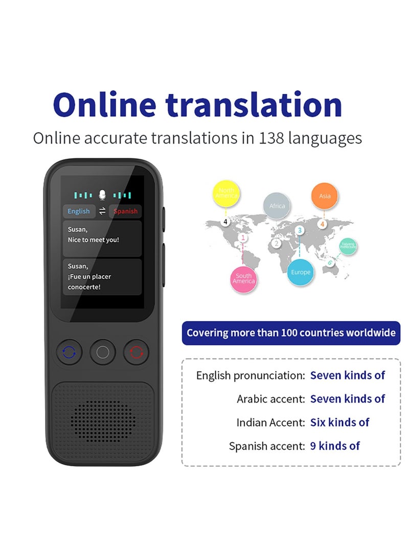 NajmStyle Language Translator Device, Real Time Two Way Language Translator with 138 Languages, Accurate Word/Online/Offline/AI/Voice Translation, Instant Translator for Business, Learning, Travel - Image 4