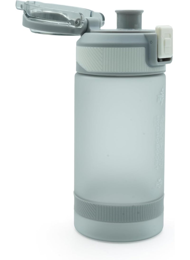 TR6 زجاجة مياه رياضية TR6 غير لامعة خالية من مادة BPA، مقاومة للتسرب، غطاء قابل للطي، مقاومة للحرارة من 10 إلى 80 درجة مئوية، حامل حمل، زجاجة ترطيب غير لامعة للاستخدام في المكتب أو المدرسة أو الرياضة أو الهواء الطلق (أبيض، 580 مل) - Image 1