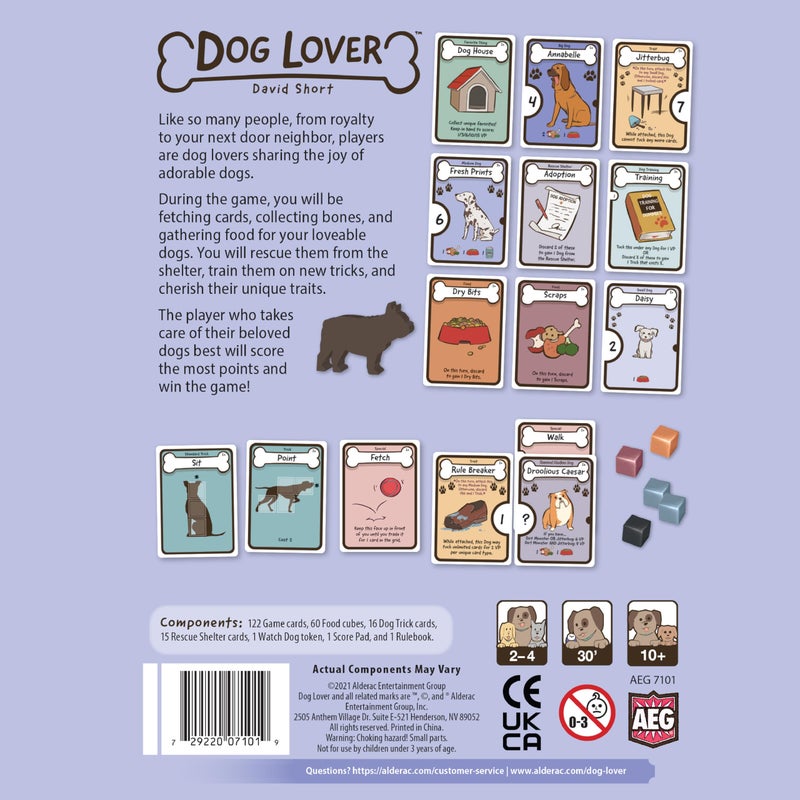 AEG Dog Lover  Family Card Drafting Set Collection Game  Rescue Beloved Dogs  Train New Tricks  24 Players  Ages 10  30 Minute Playtime - Image 3