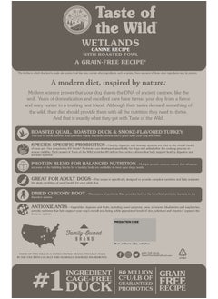 Taste of the Wild Taste of the Wild Wetlands Canine Recipe with Roasted Fowl 12.2kg  - Image 2