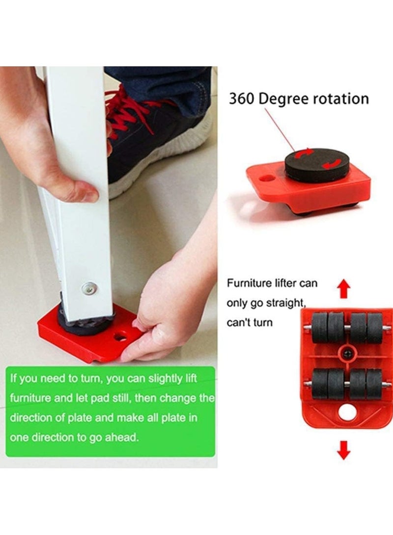 BEYTOR 5-Piece Furniture Furniture Mover Rollers Lifter Tool Set Suitable for Sofas Couches and Refrigerators - Image 3