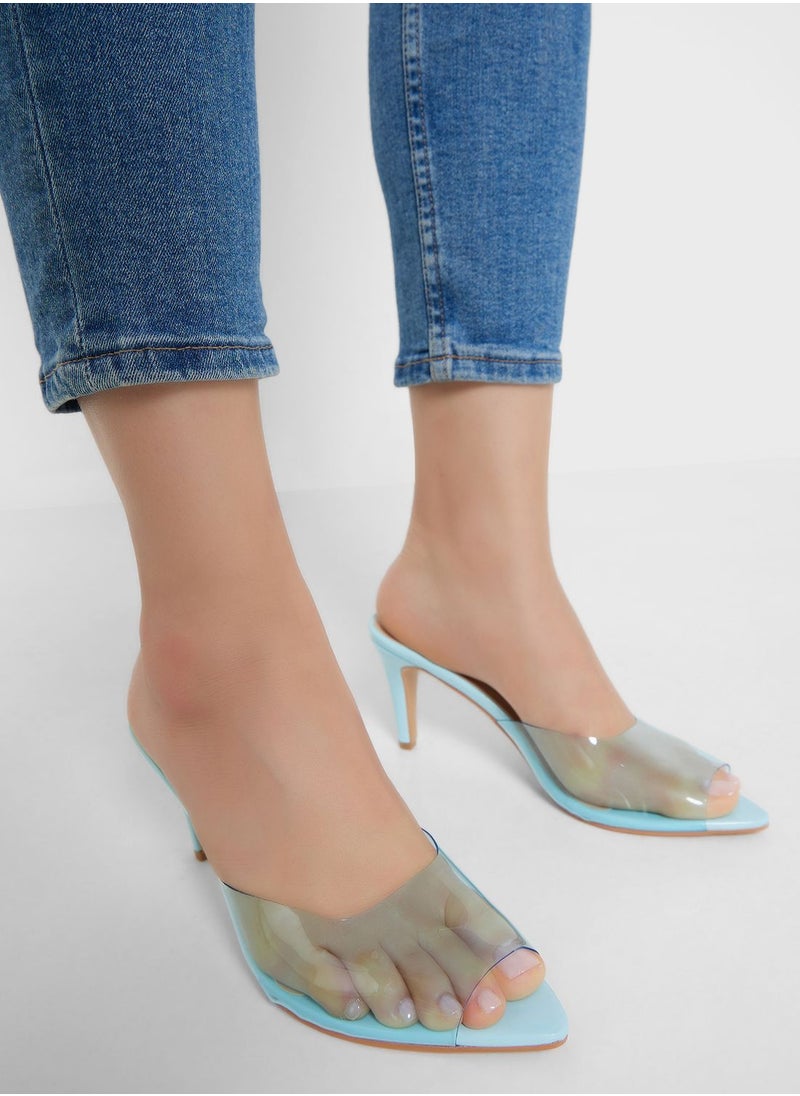 ELLA - Clear Sandal With Pointed Toe - Image 1