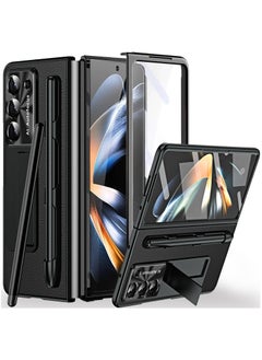 General Compatible with Samsung Galaxy Z Fold 5 Case with Pen, [Screen Protector] [Pen Holder] PU Leather + PC Frame Anti-Drop Full Coverage Protective Phone Case Cover for Z Fold 5 5G  - Image 1