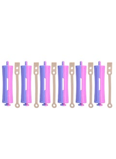 Semme 8 Sizes Standard Hair RollersHeat Perm Rod Hair Clip Curlers with Clamps Styling Wavy Rollers Rubber Band SH9 