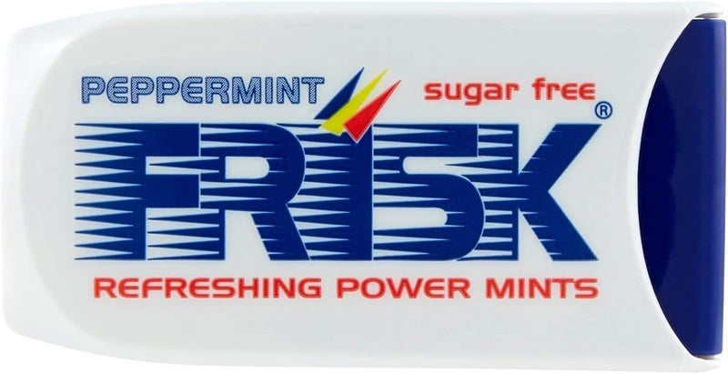 FRISK Peppermint Blue Pastilles - Sugar-Free Refreshing Power Mints, 12 Pack, 70g