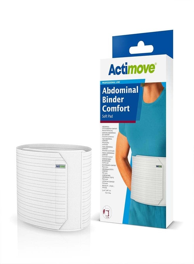 Actimove Professional Abdominal Binder Comfort with Soft Pad | Belly Band for Lower Waist Support for Women | Compression Garment for Post Traumatic & Post Surgical Recovery | White, 12" Large - Image 1