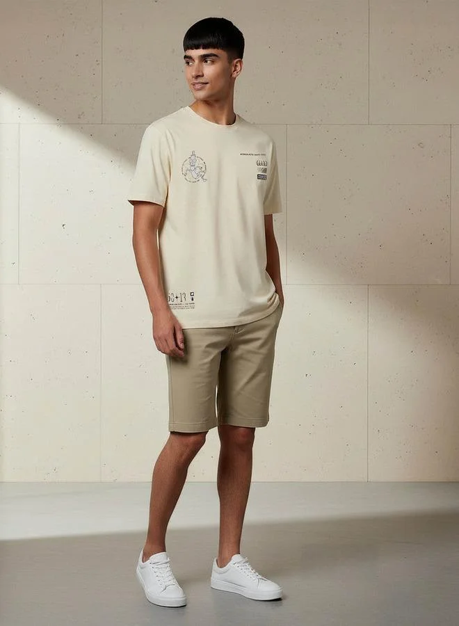 اس بي كاركترز تيشيرت رجالي بطبعة ريك ومورتي بياقة دائرية وأكمام قصيرة بقصة عادية