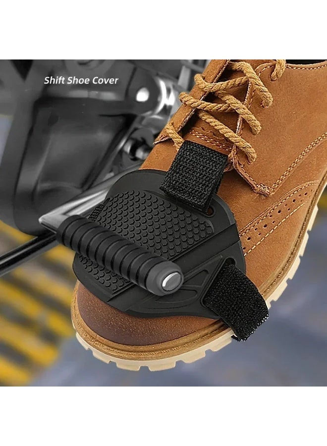 Anti-Skid Gear Shift Pad – Wear-Resistant Rubber Shoe Protector with Adjustable Hook-and-Loop Strap – Universal Motorcycle Shifter Guard for Boots & Sneakers - Image 3