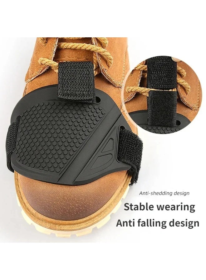 Anti-Skid Gear Shift Pad – Wear-Resistant Rubber Shoe Protector with Adjustable Hook-and-Loop Strap – Universal Motorcycle Shifter Guard for Boots & Sneakers - Image 2
