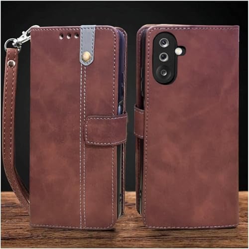 Excelsior Flip Cover for Samsung Galaxy M36, F36 | Premium PU Leather | Full Protection (Coffee) - Image 1