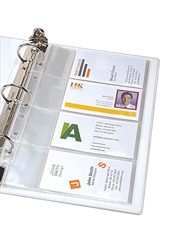AVERY صفحات تنظيم بطاقات العمل الشفافة من أفيري لحافظات صغيرة بحجم 5.5" × 8.5"، عبوة من 5 تحمل 40 بطاقة إجمالاً (76025) - Image 2