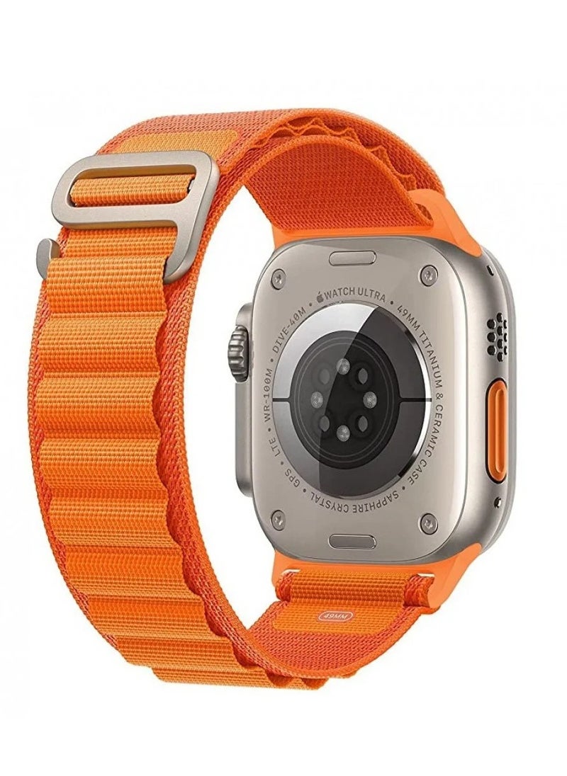 Generic New Full Screen Smart Watch for Android and iOS, Fast Responsiveness, and Wireless Charging, 49mm - Orange  - Image 2