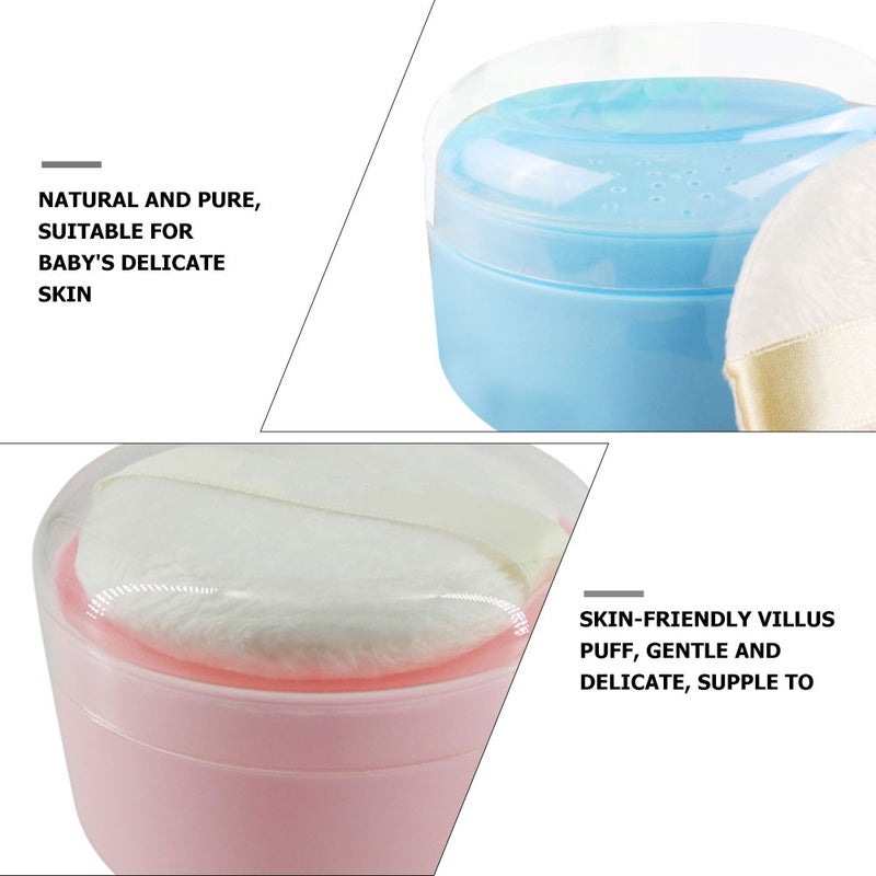 4 Pcs Baby Powder Boxes Baby Powder Puff Boxes Storage Containers - Image 5