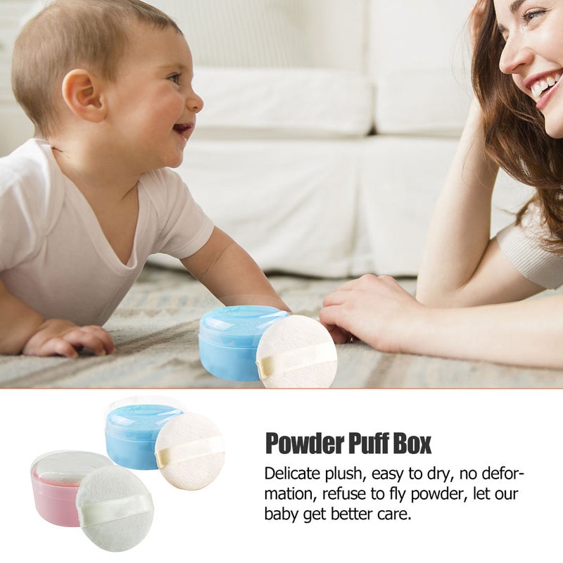 4 Pcs Baby Powder Boxes Baby Powder Puff Boxes Storage Containers - Image 4
