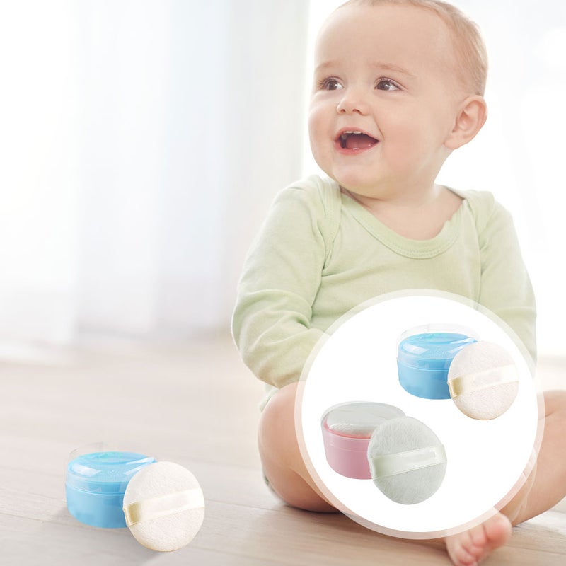 4 Pcs Baby Powder Boxes Baby Powder Puff Boxes Storage Containers - Image 1