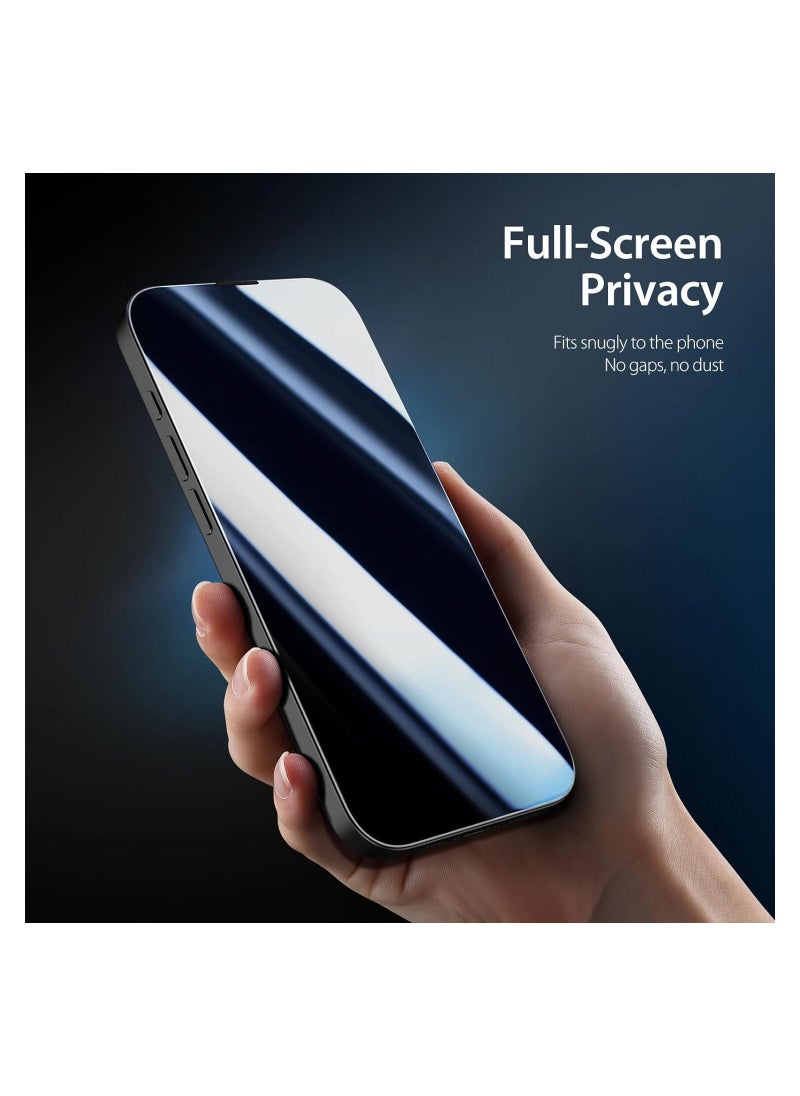 vesus Privacy Glass for iPhone 15 Pro Max Screen Protector Anti-Spy Tempered Glass Film 9H Hardness Scratch Resistant Bubble Free Anti Spy Tempered Glass - Image 5