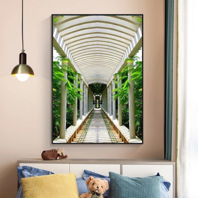 Marktna Modern design canvas painting with a hollow frame, size (50×70), one piece - Image 1