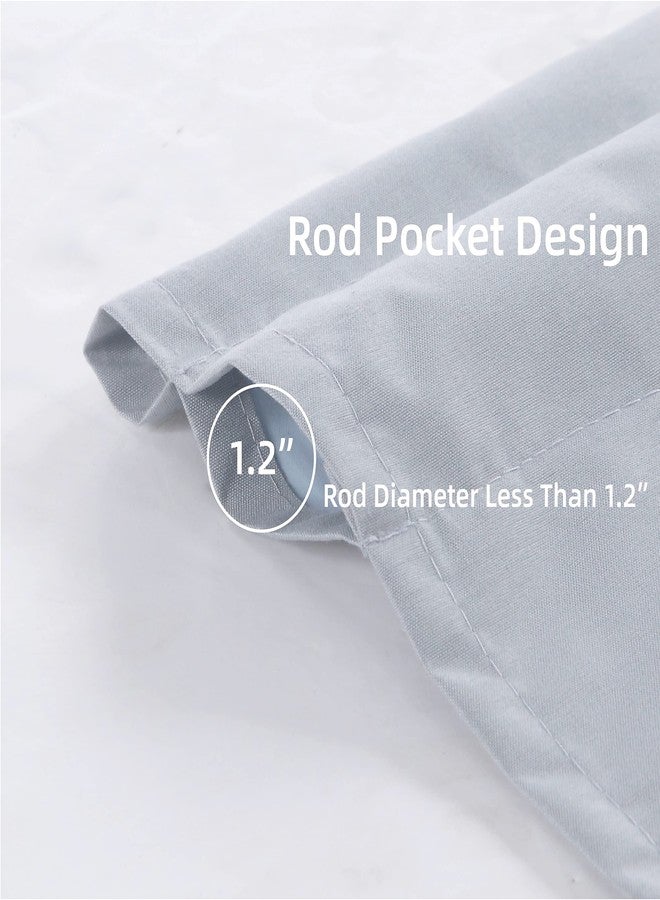 إيزي هوم ستارة نافذة سهلة التركيب من إيزي هوم للمطبخ والحمام وغرفة المعيشة، معزولة حرارياً، مانعة للضوء، مقاس 54 × 18 بوصة، ستارة تعتيم الغرفة مع جيب للعمود، لوحة واحدة رمادي فضي - Image 4