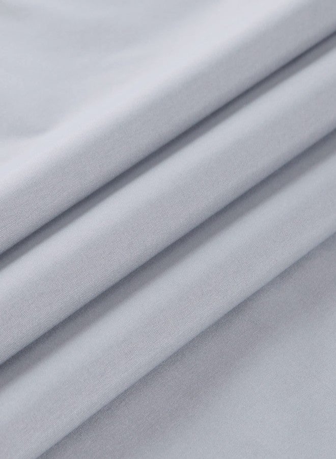 إيزي هوم ستارة نافذة سهلة التركيب من إيزي هوم للمطبخ والحمام وغرفة المعيشة، معزولة حرارياً، مانعة للضوء، مقاس 54 × 18 بوصة، ستارة تعتيم الغرفة مع جيب للعمود، لوحة واحدة رمادي فضي - Image 5