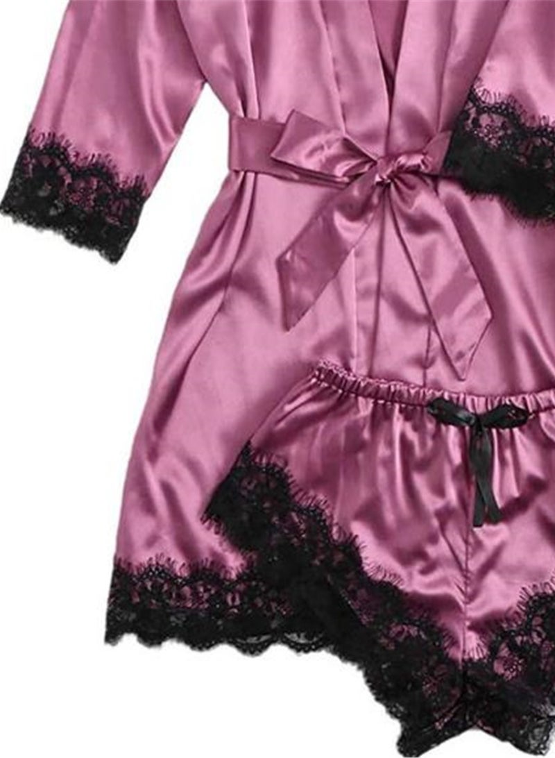 4pcs pajamas women's home pajamas lace pajamas set  - Image 3