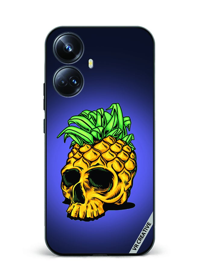 VR CREATIVE Protective Case Cover For Realme 10 Pro Plus Pineapple Skull Design Multicolour - Image 1