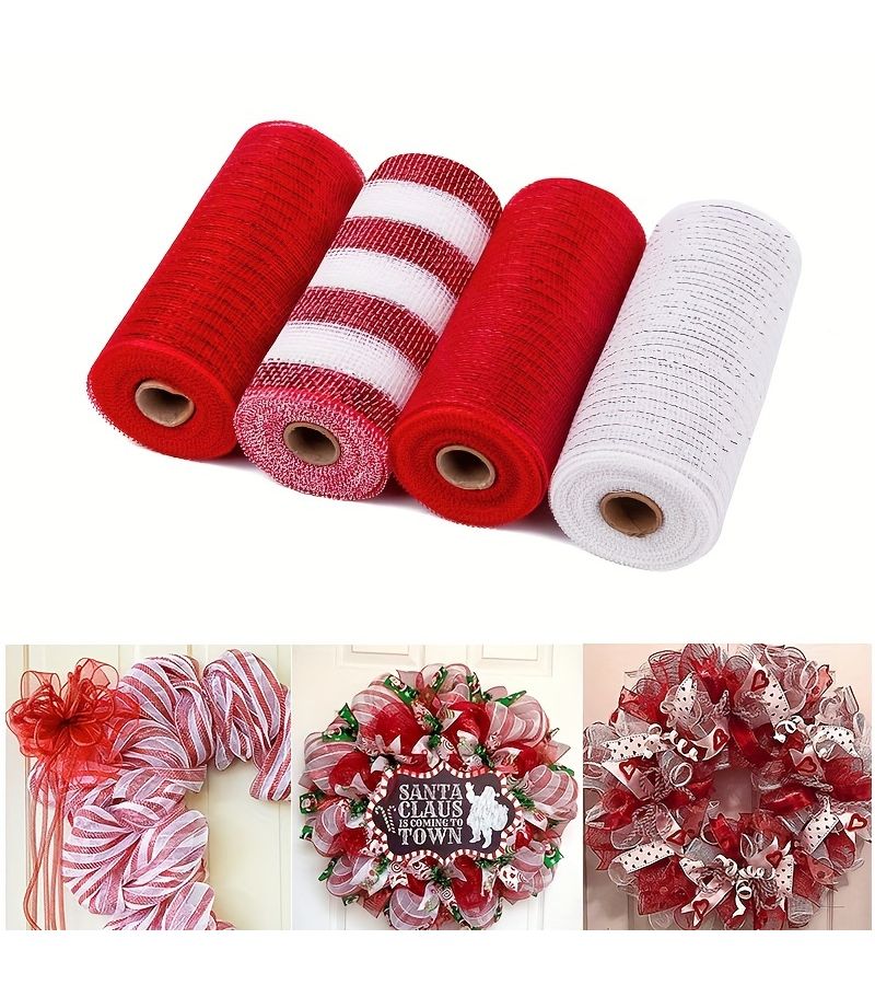 Mesh Yarn One Roll Gray 6 Inches By 30 Feet Ideal For Christmas Thanksgiving Weddings And Parties Decorations - Image 2