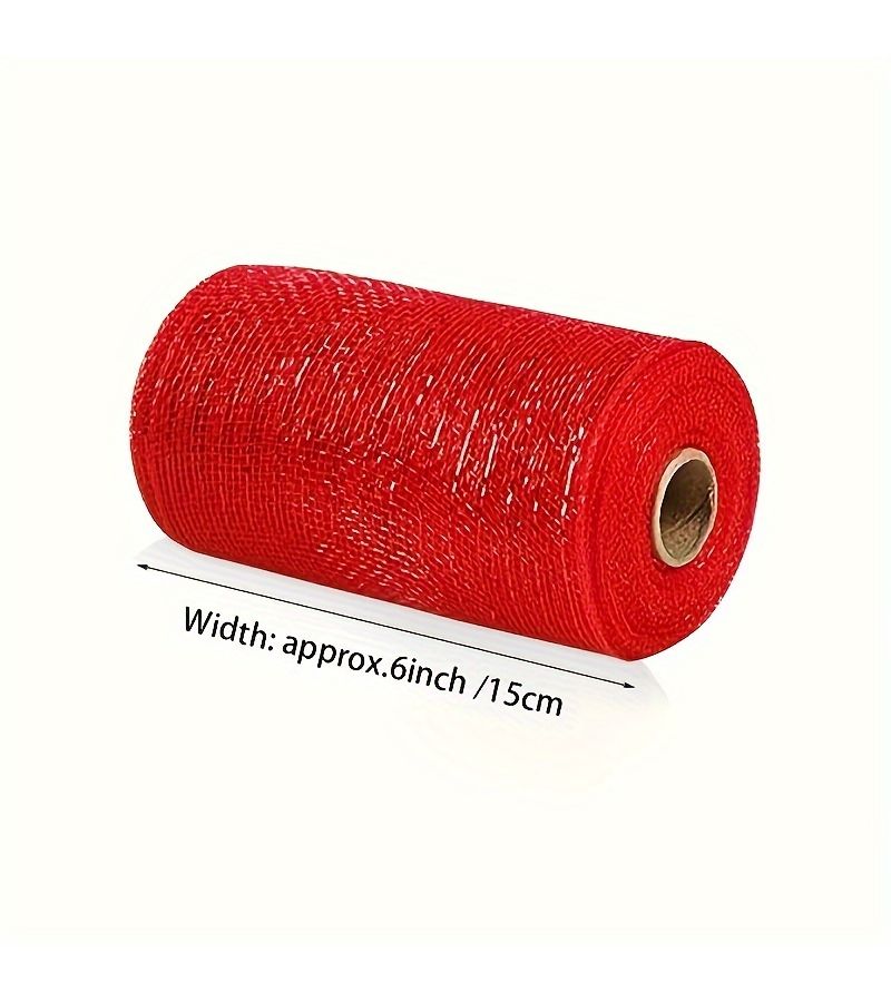 Mesh Yarn One Roll Gray 6 Inches By 30 Feet Ideal For Christmas Thanksgiving Weddings And Parties Decorations - Image 3