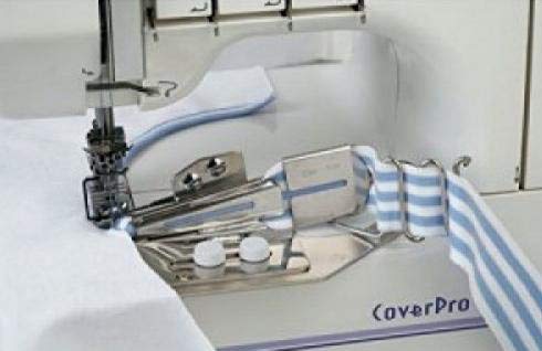 Sew-link Cover Stitch Double Fold Edge Binder Attachment Folder Works with Janome, Elna, Singer, Brother Serger - Image 2