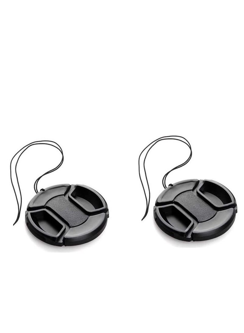 Coopic 2 x 62mm Lens Cap Front Cover Protector Snap On Center Pinch for Camera Canon Nikon Sony DSLR - Image 1