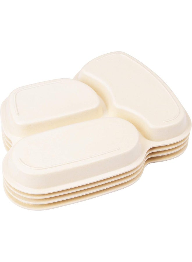 Lightening Kid Plate Set Bamboo Toddler Plates Dinnerware Dinner Dish Set Baby Feeding Spill Proof Divided Plate - Baby Spoon and fork 3-Piece Set for Kids and Toddlers Teaches Child Portion Control - Image 5