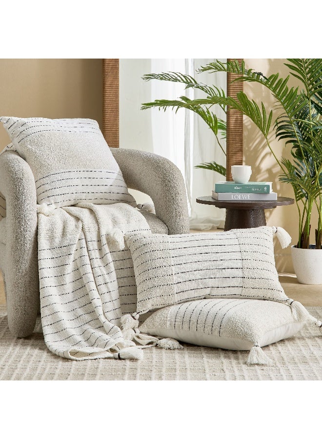 Home Box Trace Tuft Border Stripe Cushion for Home - Image 5