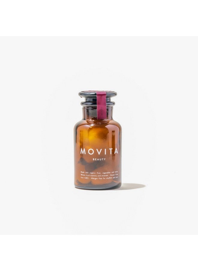 Movita Movita Beauty - Promotes Healthy Hair, Skin & Nails with Biotin & Choline -Fermented Whole Foods, Organic, Vegan, Gluten-Free, Non-GMO - 30-Day Supply (Glass Bottle) - Image 1