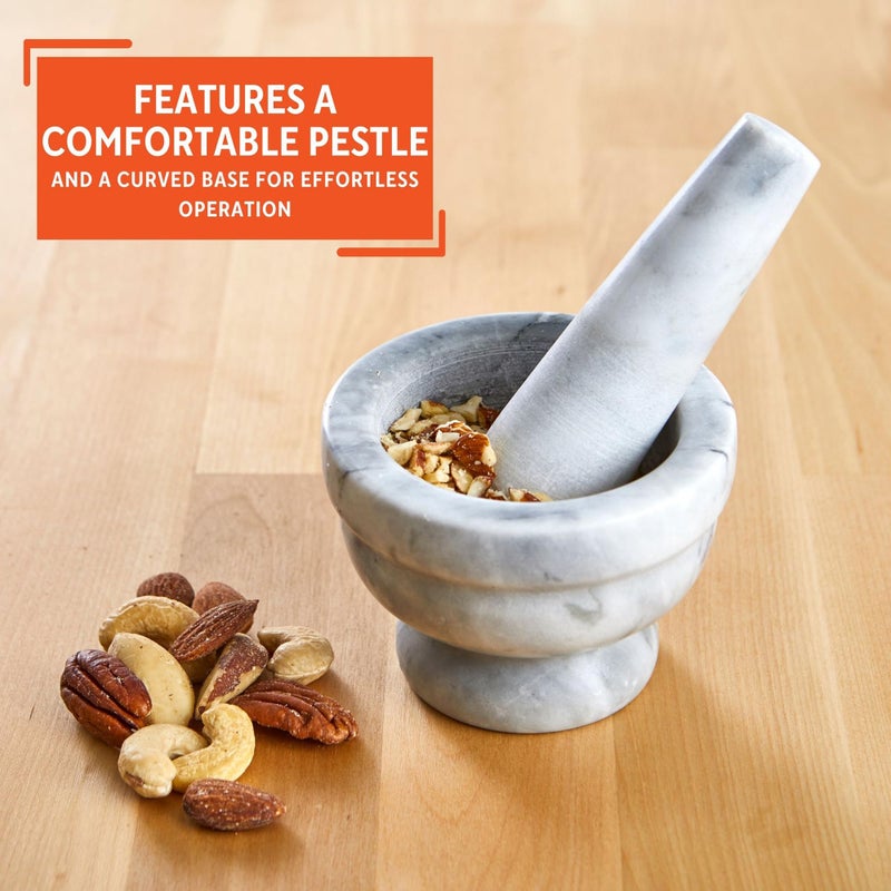 IMUSA USA Small 3.8" Marble Mortar and Pestle for Grinding and Crushing - Image 4