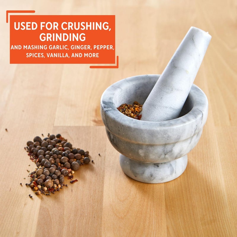 IMUSA USA Small 3.8" Marble Mortar and Pestle for Grinding and Crushing - Image 5