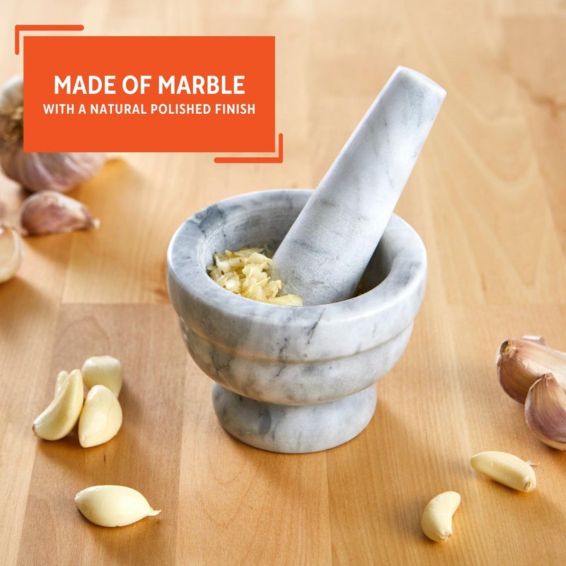 IMUSA USA Small 3.8" Marble Mortar and Pestle for Grinding and Crushing - Image 3