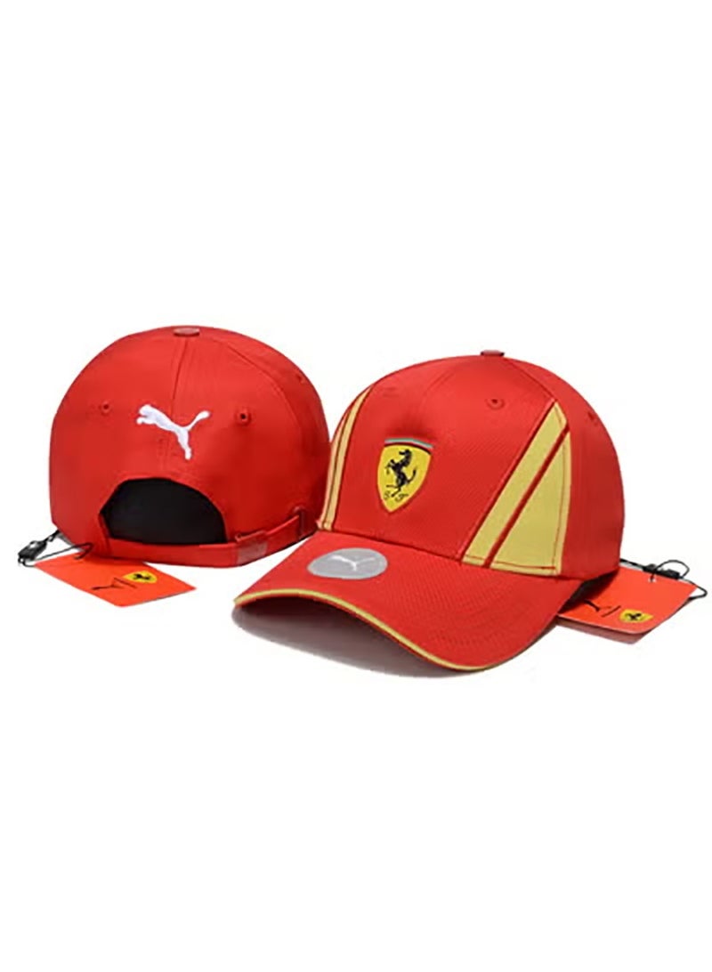 Ferrari قبعة بيسبول حمراء بتعاون PUMA × فيراري مع أسلوب سباق F1